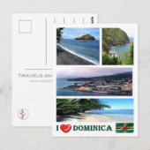 Dominica - I Love - Briefkaart (Voorkant / Achterkant)