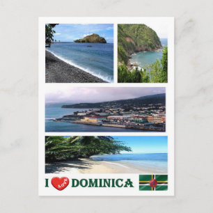 Dominica - I Love - Briefkaart