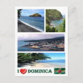 Dominica - I Love - Briefkaart (Voorkant)