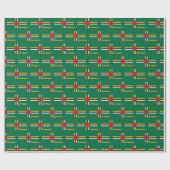 Dominica inpakpapier, Dominica vlag patriotten Cadeaupapier (Vlak)