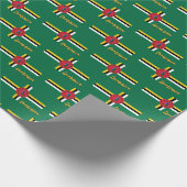 Dominica inpakpapier, Dominica vlag patriotten Cadeaupapier (Hoek)