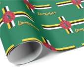 Dominica inpakpapier, Dominica vlag patriotten Cadeaupapier (Rol Hoek)