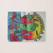 dominica kaart puzzel . legpuzzel (Horizontaal)