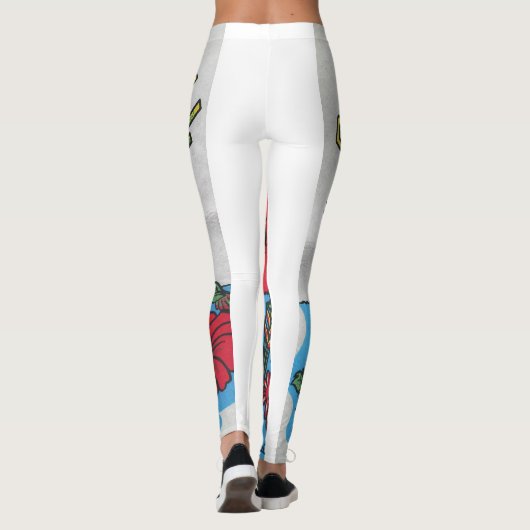 Dominica kaart zonsondergang. leggings (Achterkant)