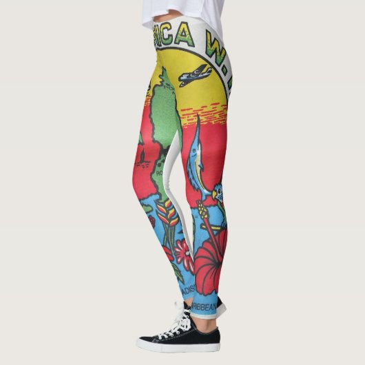 Dominica kaart zonsondergang. leggings (Links)
