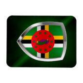 Dominica Mettalic Emblem Magneet (Horizontaal)