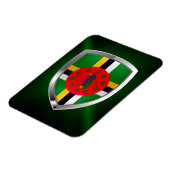 Dominica Mettalic Emblem Magneet (Linkerzijde)