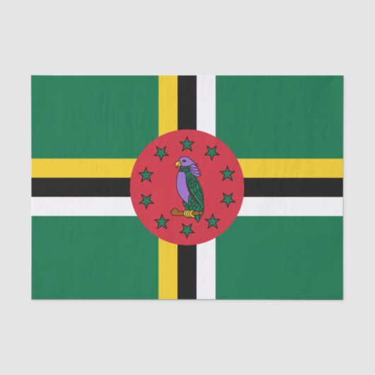 Dominica mode, Dominica Vlag tissuepapier (Voorkant)