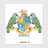 Dominica National Coat of Arms Patriotic Sticker (Vel)