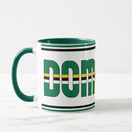 Dominica National Flag Patriotic Coffee Mok (Links)