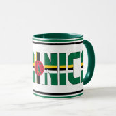 Dominica National Flag Patriotic Coffee Mok (Voorkant rechts)