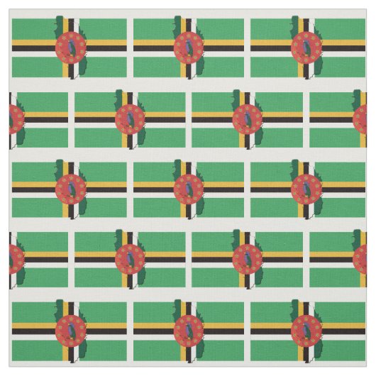DOMINICA-plattegrond Stof (Swatch)
