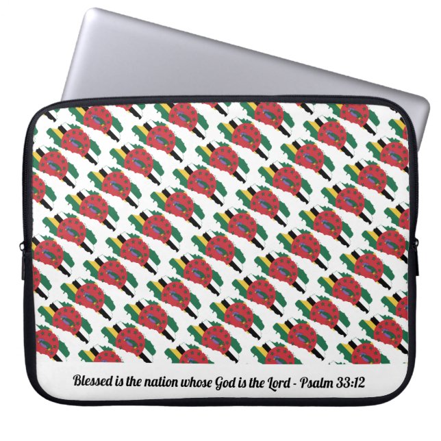 DOMINICA Psalm 33:12-laptop zonder schroefdraad Laptop Sleeve (Voorkant)