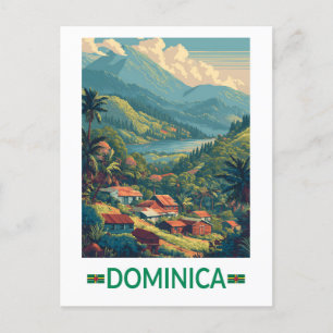 Dominica Reis Kunst Vintage Briefkaart