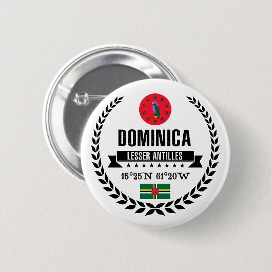 Dominica Ronde Button 5,7 Cm (Voorkant /achterkant)