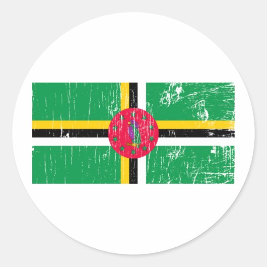  Dominica Ronde Sticker (Voorkant)