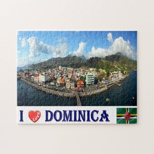 Dominica - Roseau Wide - I Love - Legpuzzel (Horizontaal)