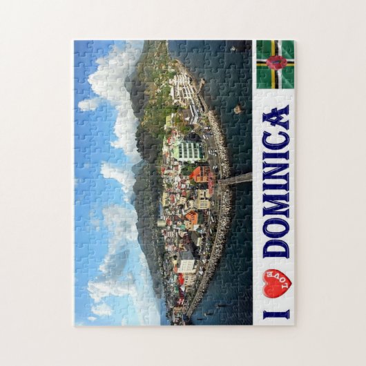 Dominica - Roseau Wide - I Love - Legpuzzel (Verticaal)