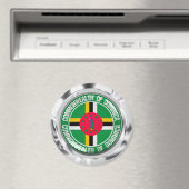 Dominica Round Emblem Magneet (Insitu (Vaatwasser))