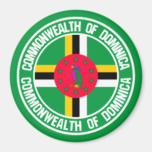 Dominica Round Emblem Magneet