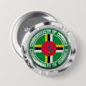 Dominica Round Emblem Ronde Button 7,6 Cm (Voorkant /achterkant)