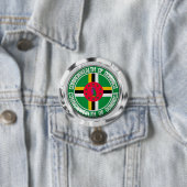 Dominica Round Emblem Ronde Button 7,6 Cm (In situ)