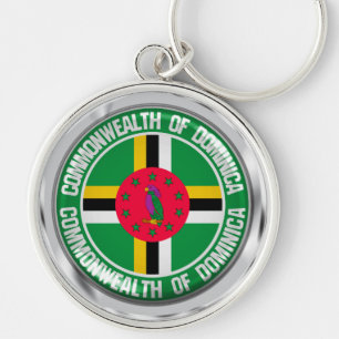 Dominica Round Emblem Sleutelhanger