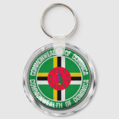 Dominica Round Emblem Sleutelhanger (Voorkant)