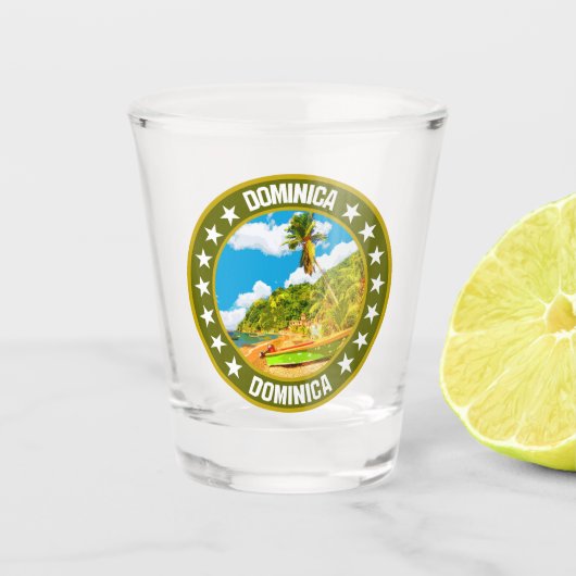 Dominica Shot Glas (Voorkant)