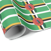 DOMINICA | Sisserou Parrot | DOMINICAANSE vlag Cadeaupapier (Rol Hoek)