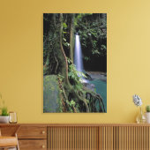 Dominica, Smaragdpoel, Waterval. Canvas Afdruk (Insitu (Woonkamer))