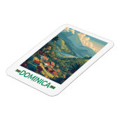 Dominica Travel Art Vintage Magneet (Linkerzijde)