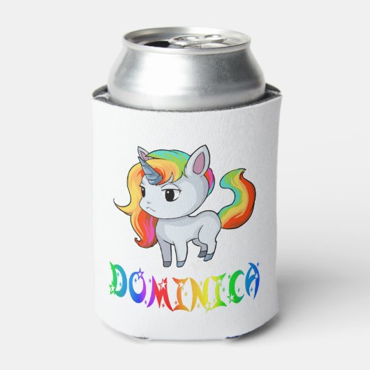 Dominica Unicorn Blikjeskoeler (Blikje Voorkant)