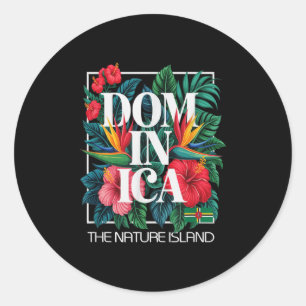 Dominica vakantie eiland West-Indië Caribisch gebi Ronde Sticker