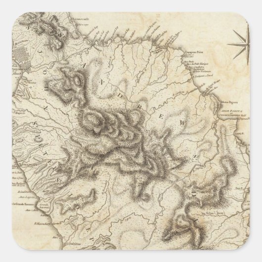 Dominica Vierkante Sticker (Voorkant)