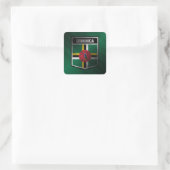 Dominica Vierkante Sticker (Tas)