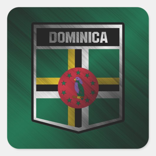 Dominica Vierkante Sticker (Voorkant)