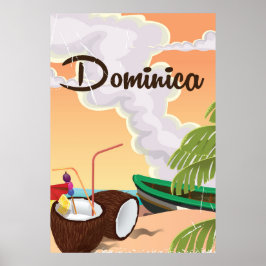 Dominica Vintage vakantieposter Poster