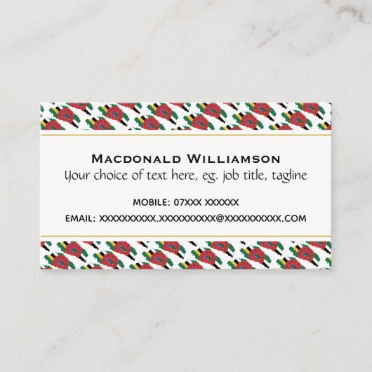 DOMINICA VISITEKAARTJE (Voorkant)