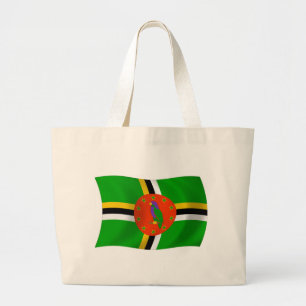 Dominica Vlag Boodschappentas Grote Tote Bag