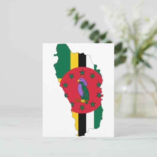 Dominica-vlag DM Briefkaart (Staand voorkant)