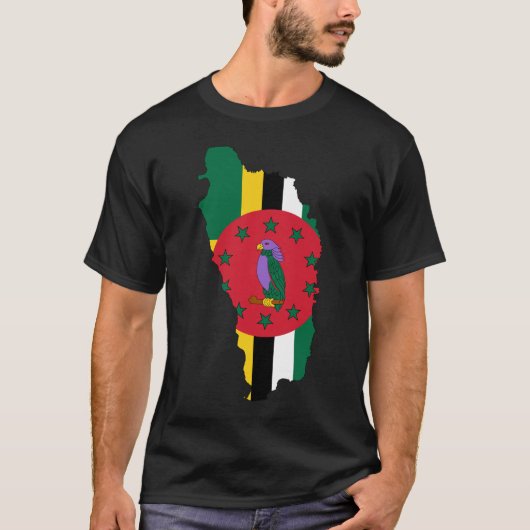 Dominica-vlag DM T-shirt (Voorkant)