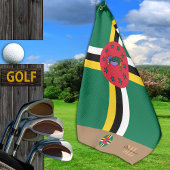 Dominica vlag & Dominica monogrammed Golf handdoek
