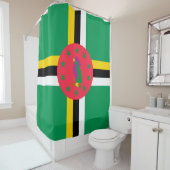 Dominica-vlag Douchegordijn (In situ)