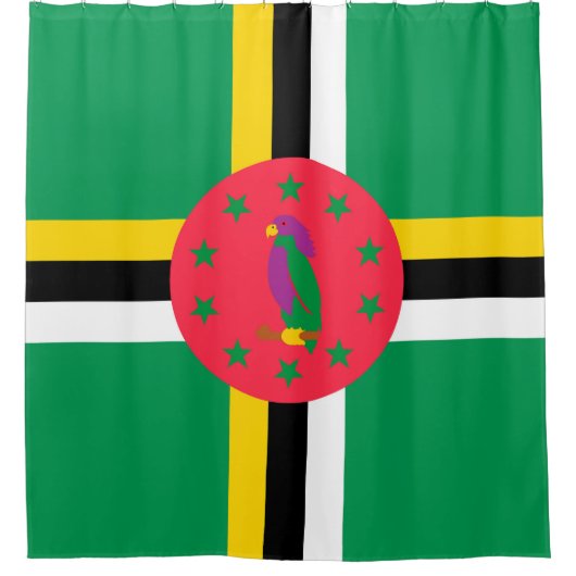 Dominica-vlag Douchegordijn (Voorkant)