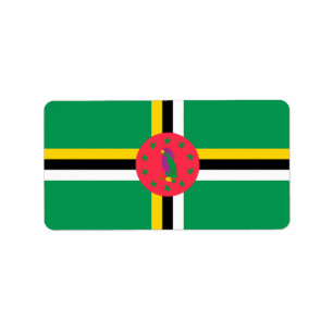 Dominica-vlag Etiket