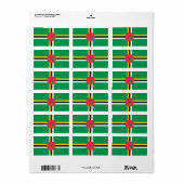 Dominica-vlag Etiket (Full Sheet)