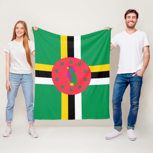 Dominica-vlag Fleece Deken (In situ)