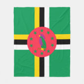 Dominica-vlag Fleece Deken (Voorkant)