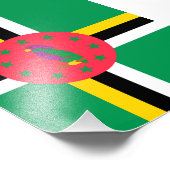 Dominica-vlag Foto Afdruk (Hoek)